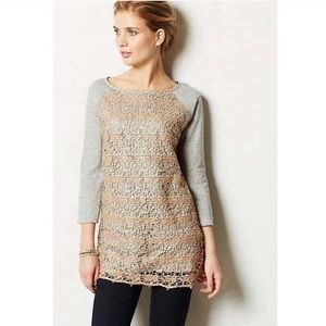 Anthro Dolan Lace Sweatshirt Top Small